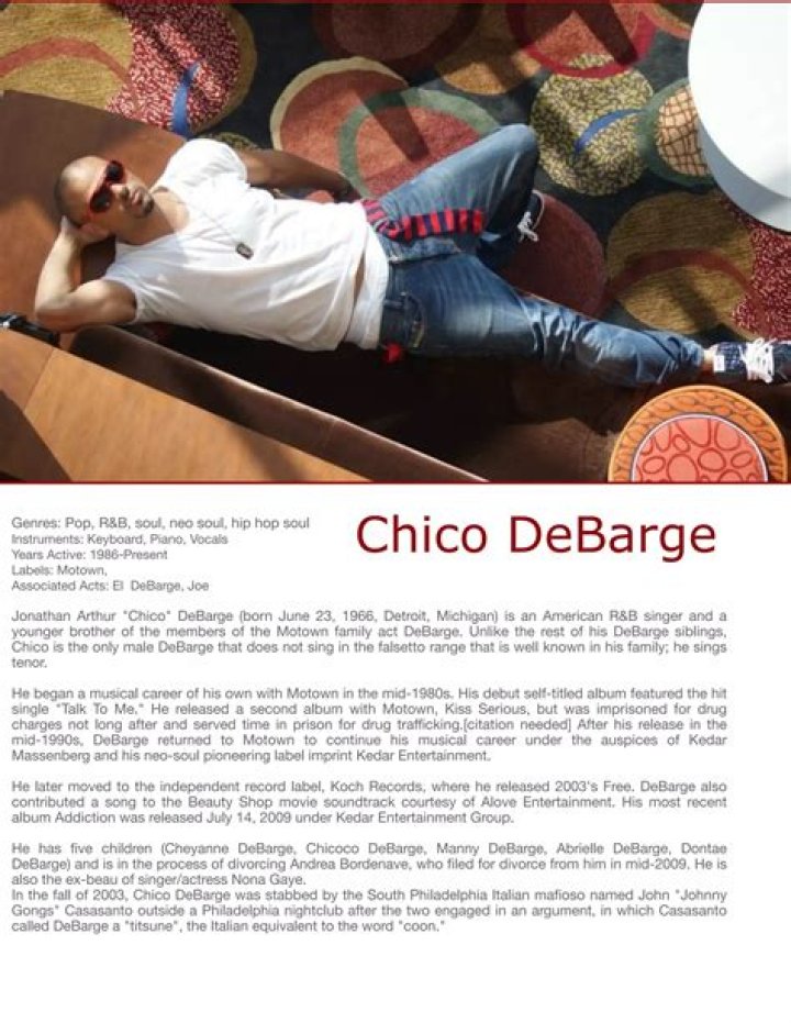 Chico DeBarge - Bio, Age, net worth, Wiki, Facts and Family
