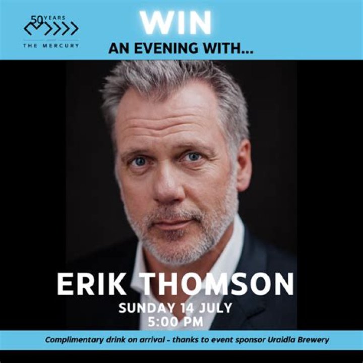 Erik Thomson - Bio, Age, height, Wiki, Facts and Family