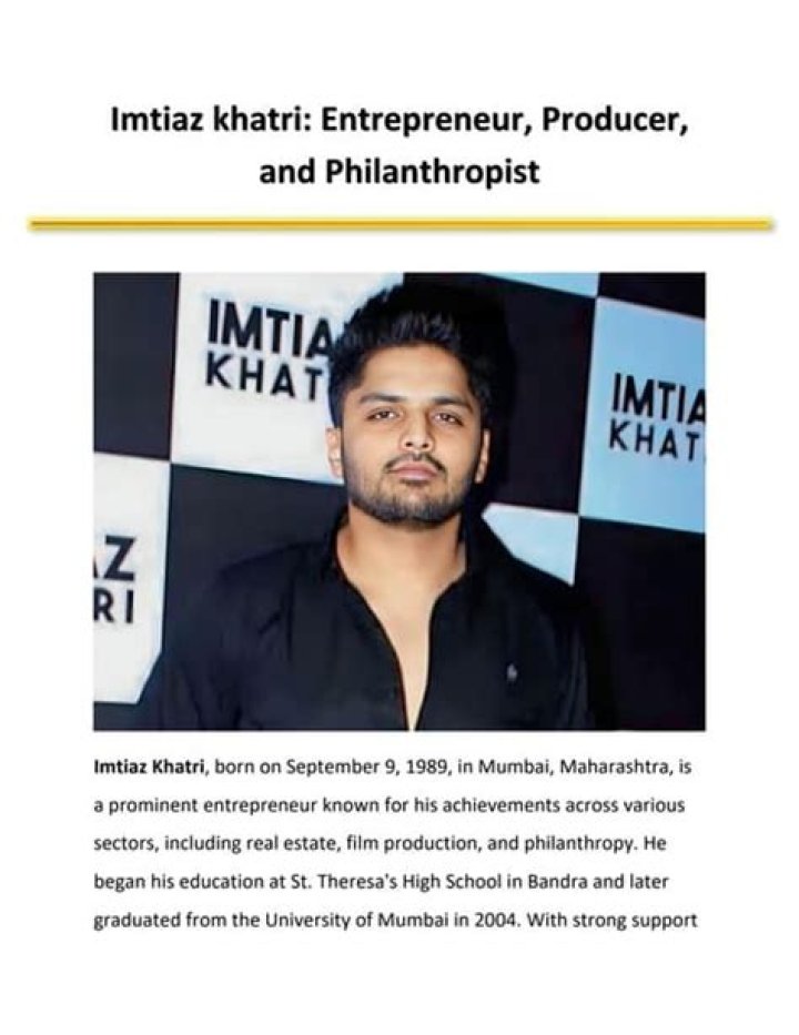 Imtiaz Khatri - Bio, Age, Wiki, Facts and Family