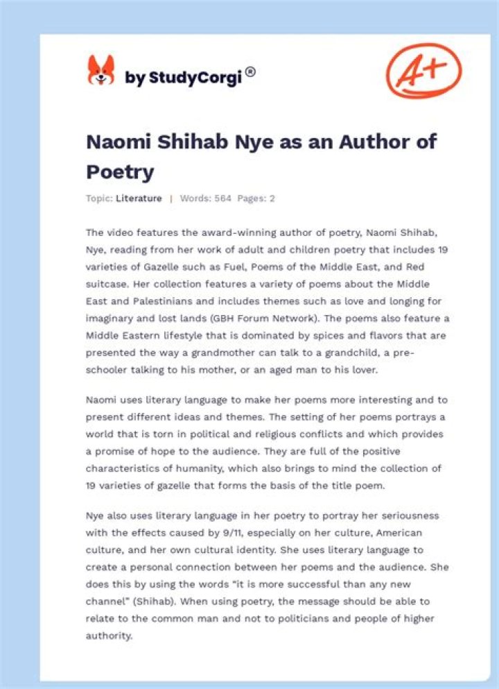 Naomi Shihab Nye - Bio, Age, Wiki, Facts and Family